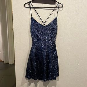 Sparkle dress navy blue